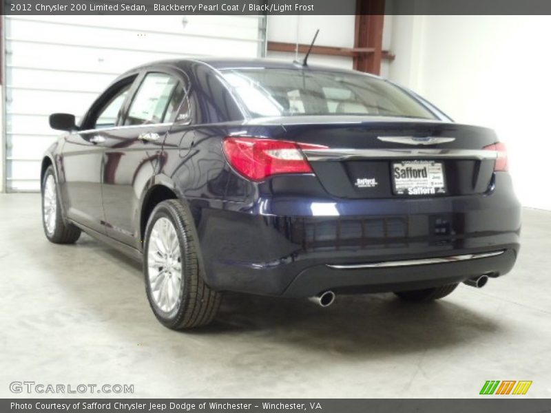 Blackberry Pearl Coat / Black/Light Frost 2012 Chrysler 200 Limited Sedan