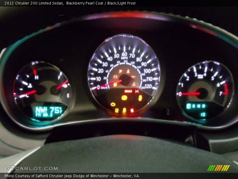 Blackberry Pearl Coat / Black/Light Frost 2012 Chrysler 200 Limited Sedan