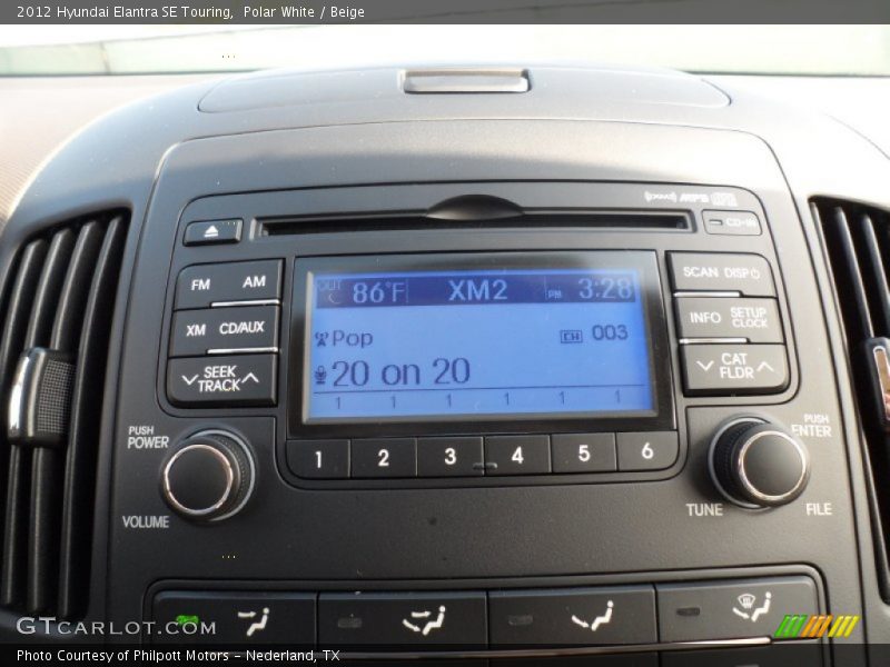 Audio System of 2012 Elantra SE Touring