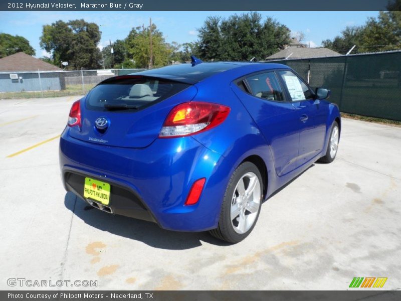 Marathon Blue / Gray 2012 Hyundai Veloster