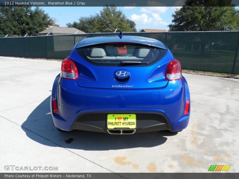 Marathon Blue / Gray 2012 Hyundai Veloster