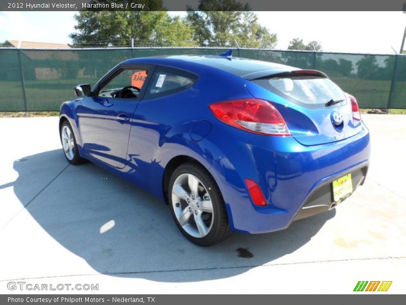 Marathon Blue / Gray 2012 Hyundai Veloster