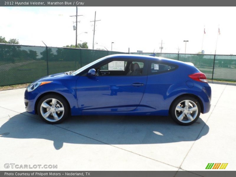 Marathon Blue / Gray 2012 Hyundai Veloster