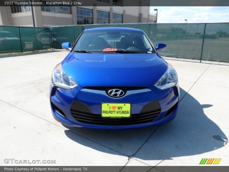 Marathon Blue / Gray 2012 Hyundai Veloster