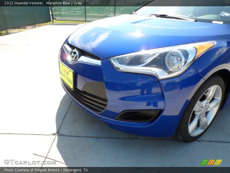 Marathon Blue / Gray 2012 Hyundai Veloster
