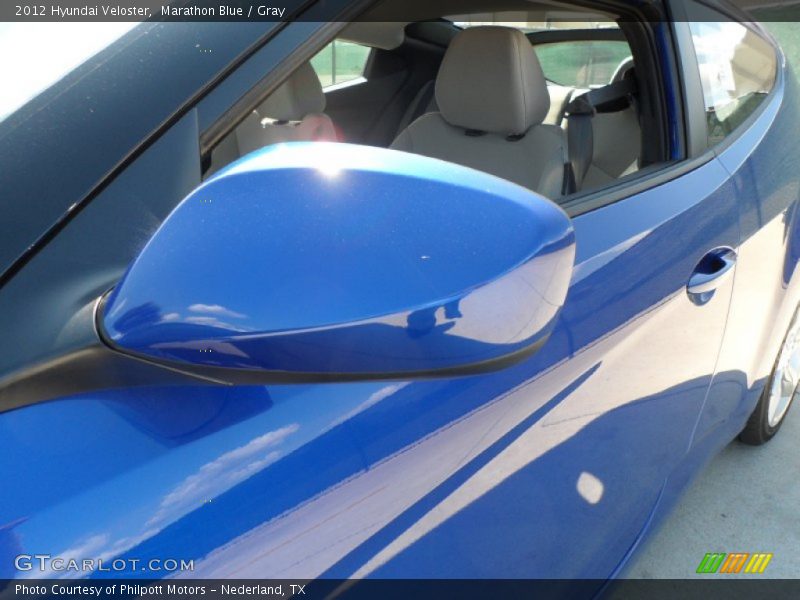 Marathon Blue / Gray 2012 Hyundai Veloster