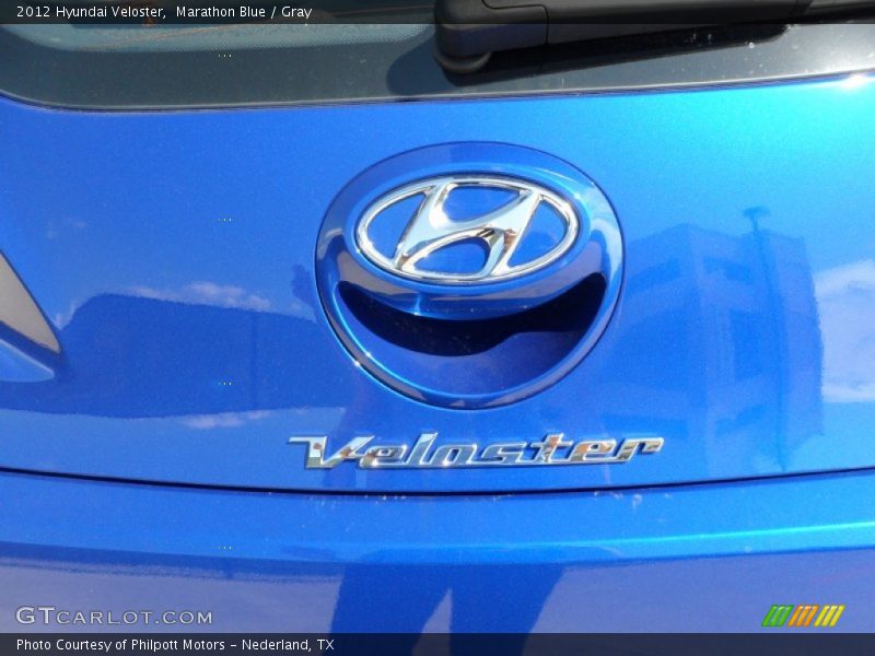 Marathon Blue / Gray 2012 Hyundai Veloster