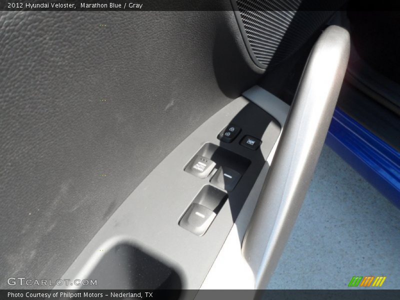 Marathon Blue / Gray 2012 Hyundai Veloster
