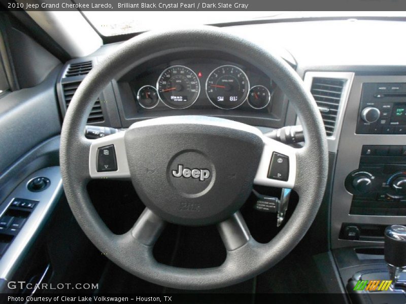 Brilliant Black Crystal Pearl / Dark Slate Gray 2010 Jeep Grand Cherokee Laredo