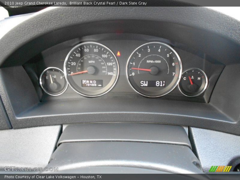 Brilliant Black Crystal Pearl / Dark Slate Gray 2010 Jeep Grand Cherokee Laredo