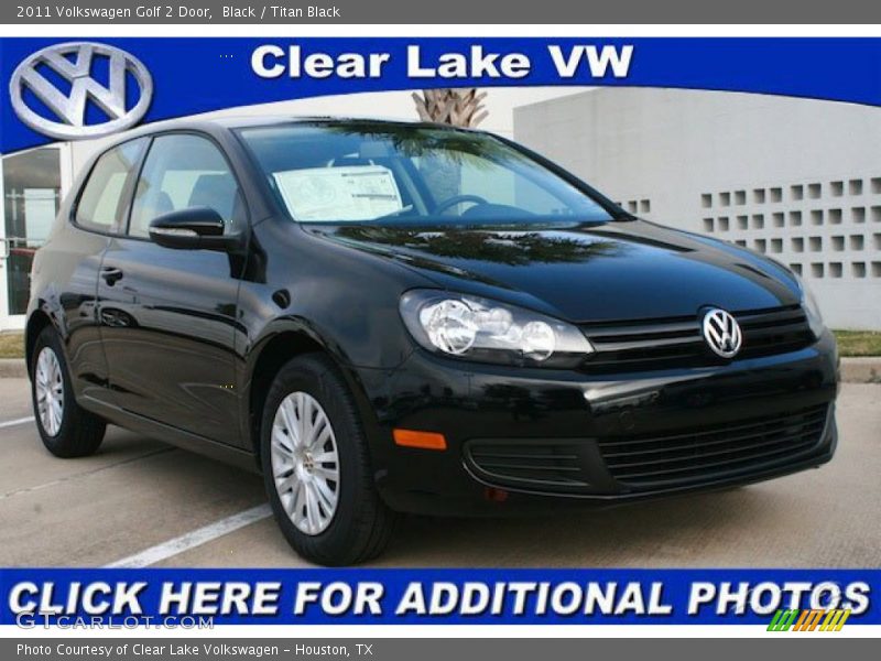 Black / Titan Black 2011 Volkswagen Golf 2 Door