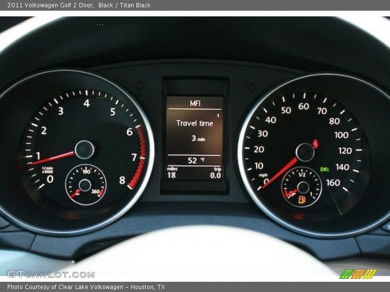 Black / Titan Black 2011 Volkswagen Golf 2 Door