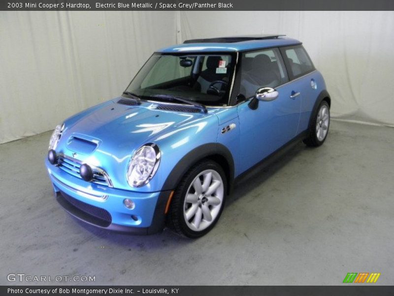 Electric Blue Metallic / Space Grey/Panther Black 2003 Mini Cooper S Hardtop