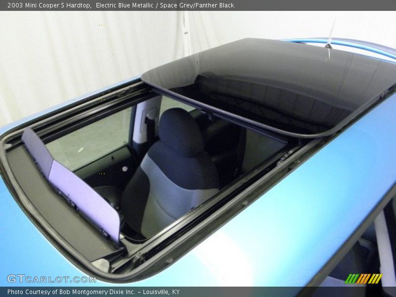 Electric Blue Metallic / Space Grey/Panther Black 2003 Mini Cooper S Hardtop