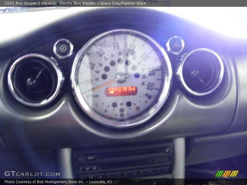 Electric Blue Metallic / Space Grey/Panther Black 2003 Mini Cooper S Hardtop