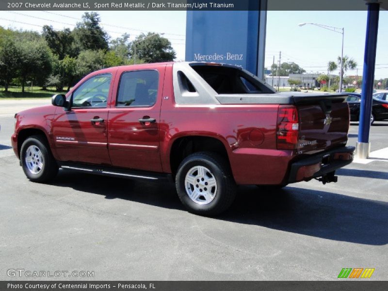 Sport Red Metallic / Dark Titanium/Light Titanium 2007 Chevrolet Avalanche LS