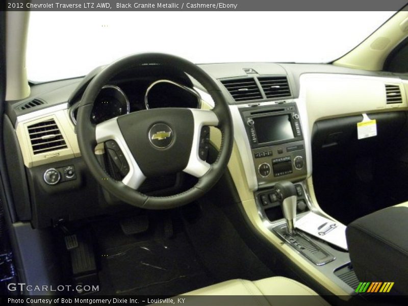 Black Granite Metallic / Cashmere/Ebony 2012 Chevrolet Traverse LTZ AWD