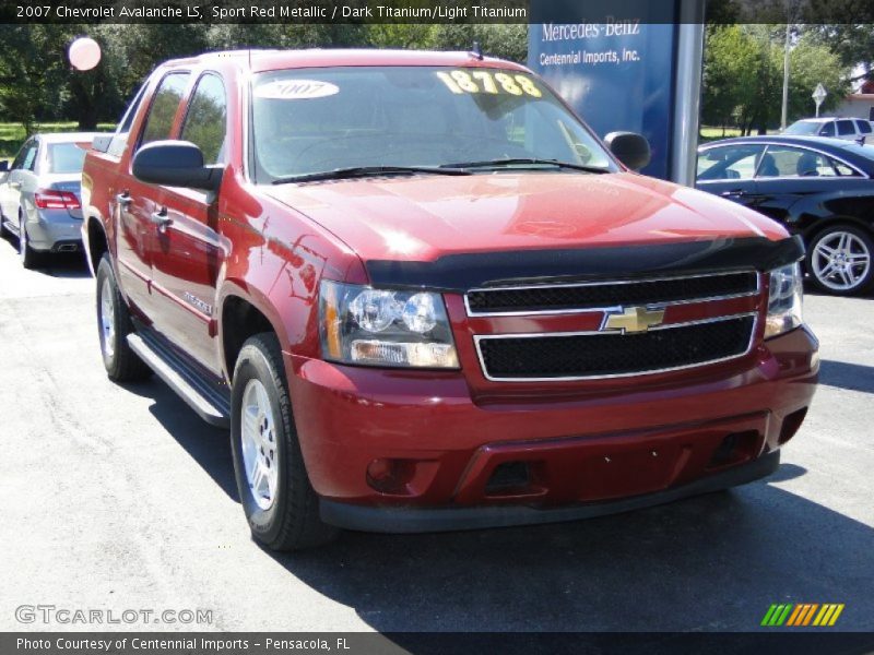 Sport Red Metallic / Dark Titanium/Light Titanium 2007 Chevrolet Avalanche LS