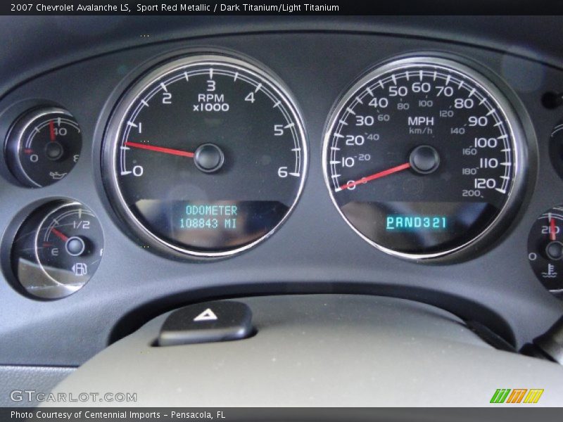 Sport Red Metallic / Dark Titanium/Light Titanium 2007 Chevrolet Avalanche LS