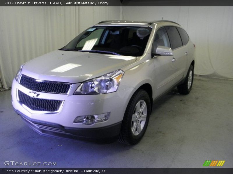 Gold Mist Metallic / Ebony 2012 Chevrolet Traverse LT AWD