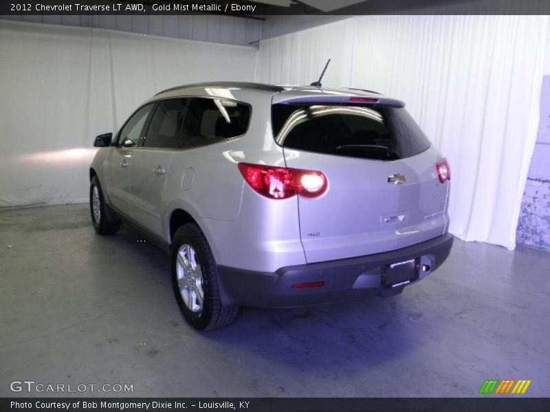 Gold Mist Metallic / Ebony 2012 Chevrolet Traverse LT AWD