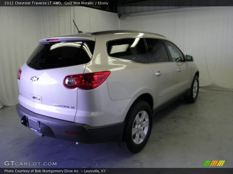Gold Mist Metallic / Ebony 2012 Chevrolet Traverse LT AWD