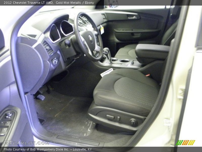 Gold Mist Metallic / Ebony 2012 Chevrolet Traverse LT AWD