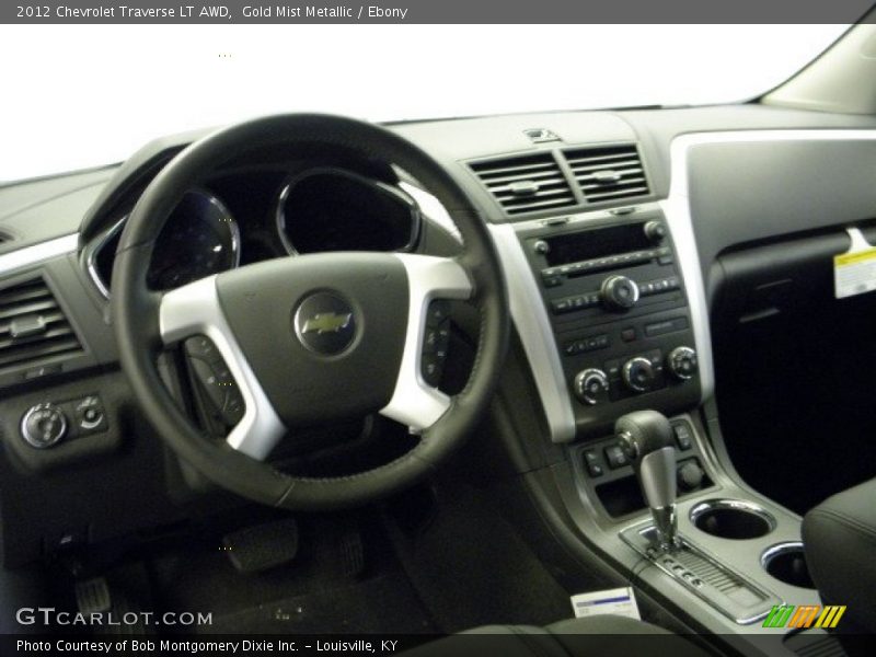 Gold Mist Metallic / Ebony 2012 Chevrolet Traverse LT AWD