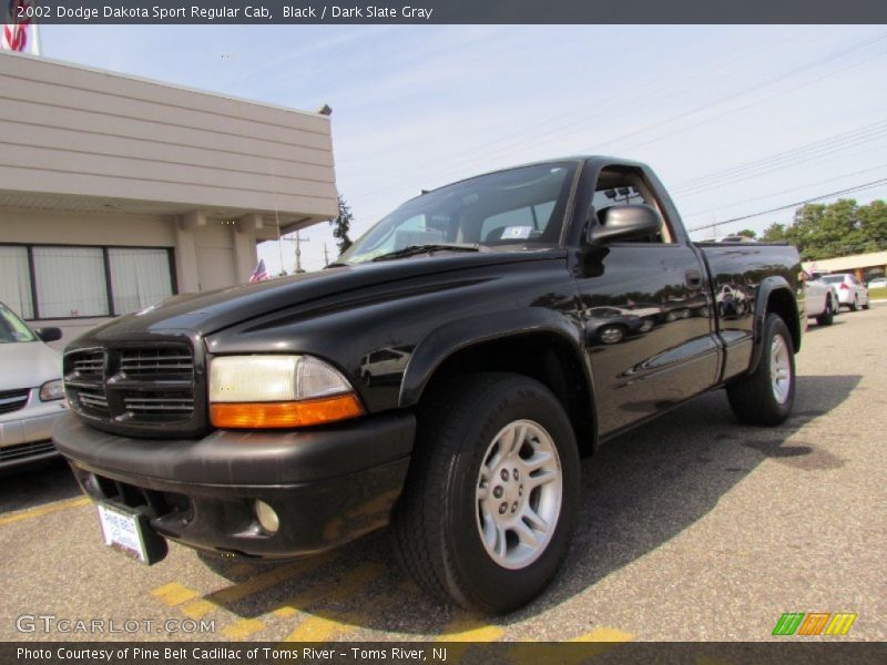 Black / Dark Slate Gray 2002 Dodge Dakota Sport Regular Cab