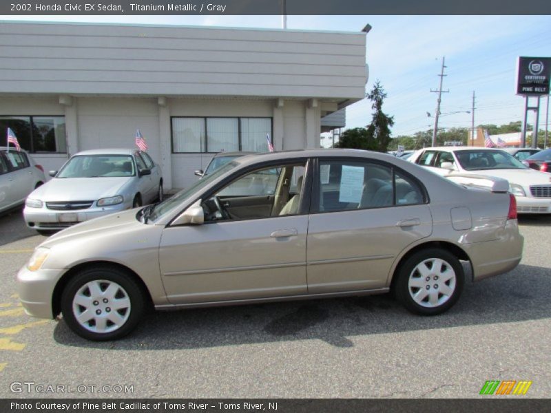 Titanium Metallic / Gray 2002 Honda Civic EX Sedan