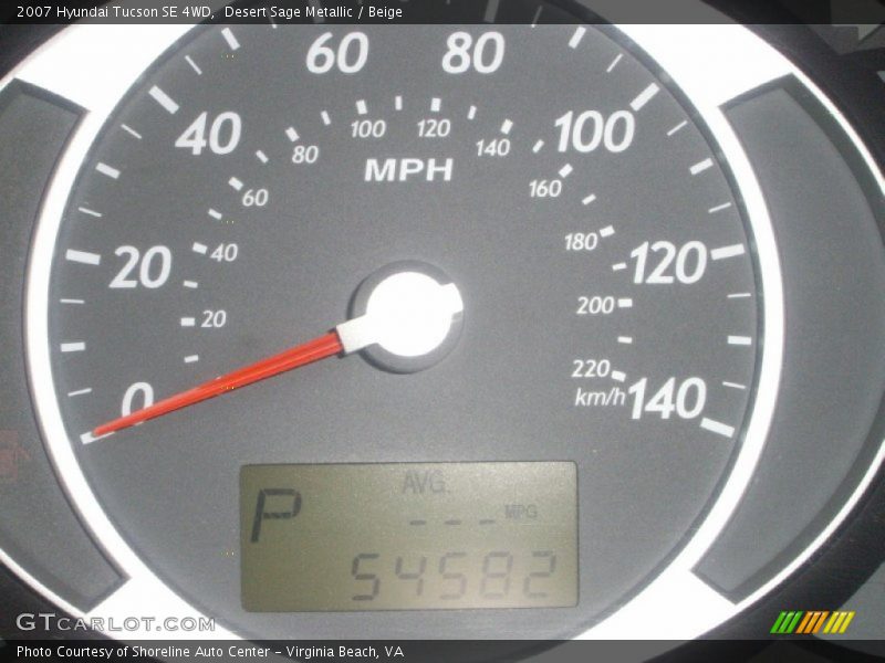 Desert Sage Metallic / Beige 2007 Hyundai Tucson SE 4WD