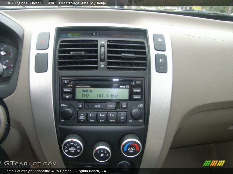 Desert Sage Metallic / Beige 2007 Hyundai Tucson SE 4WD