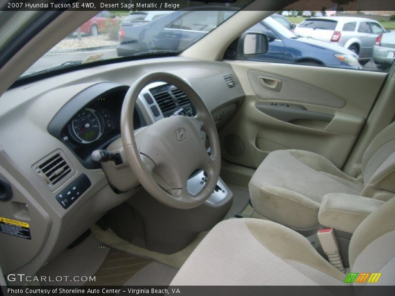 Desert Sage Metallic / Beige 2007 Hyundai Tucson SE 4WD