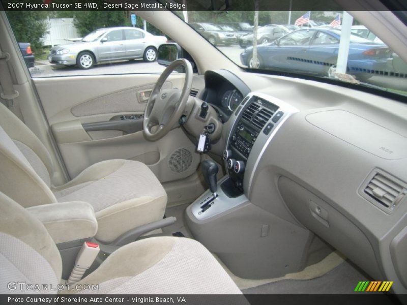 Desert Sage Metallic / Beige 2007 Hyundai Tucson SE 4WD