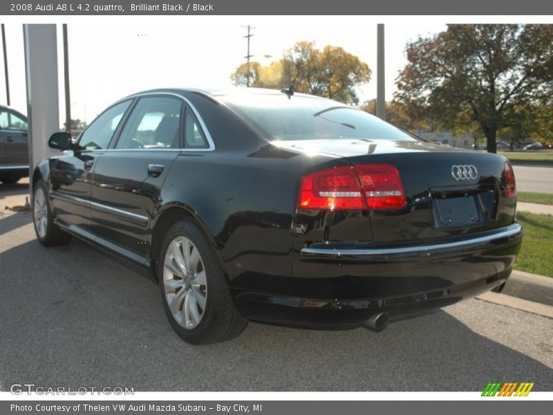 Brilliant Black / Black 2008 Audi A8 L 4.2 quattro
