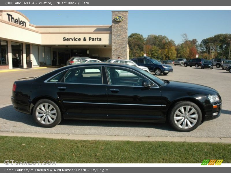 Brilliant Black / Black 2008 Audi A8 L 4.2 quattro