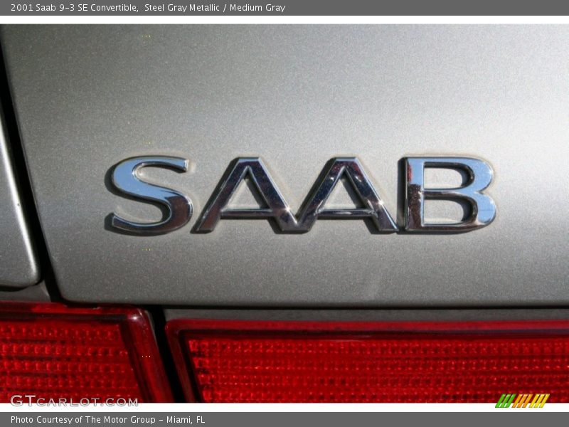 Steel Gray Metallic / Medium Gray 2001 Saab 9-3 SE Convertible