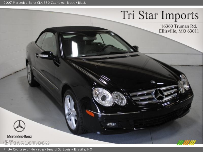 Black / Black 2007 Mercedes-Benz CLK 350 Cabriolet