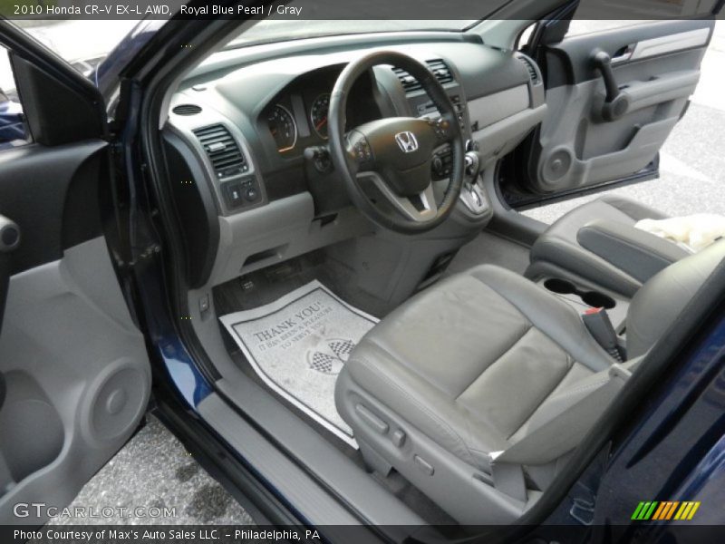 Royal Blue Pearl / Gray 2010 Honda CR-V EX-L AWD