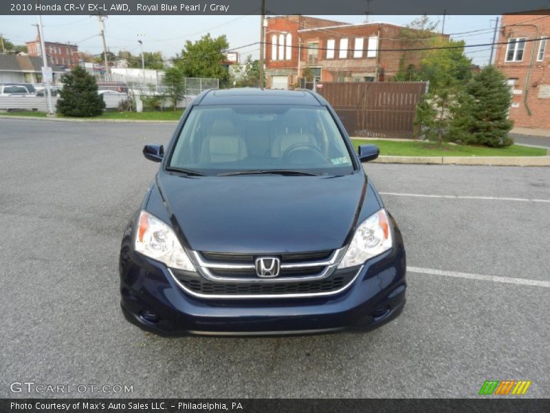 Royal Blue Pearl / Gray 2010 Honda CR-V EX-L AWD