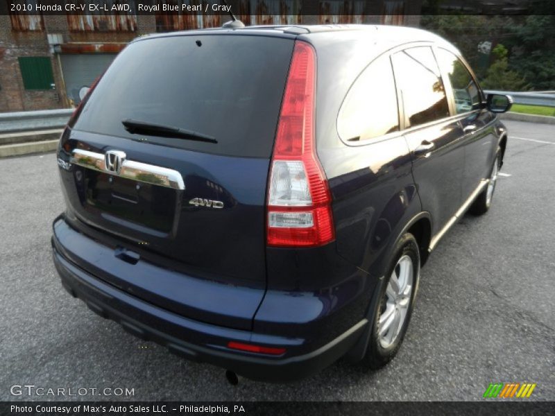 Royal Blue Pearl / Gray 2010 Honda CR-V EX-L AWD