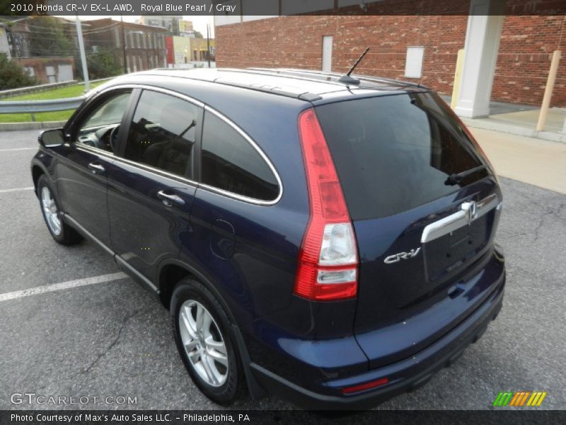 Royal Blue Pearl / Gray 2010 Honda CR-V EX-L AWD