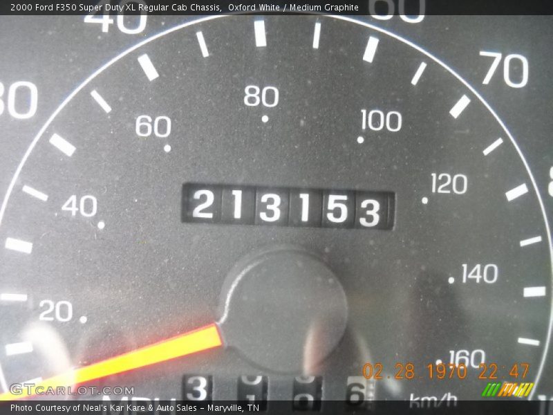 Oxford White / Medium Graphite 2000 Ford F350 Super Duty XL Regular Cab Chassis