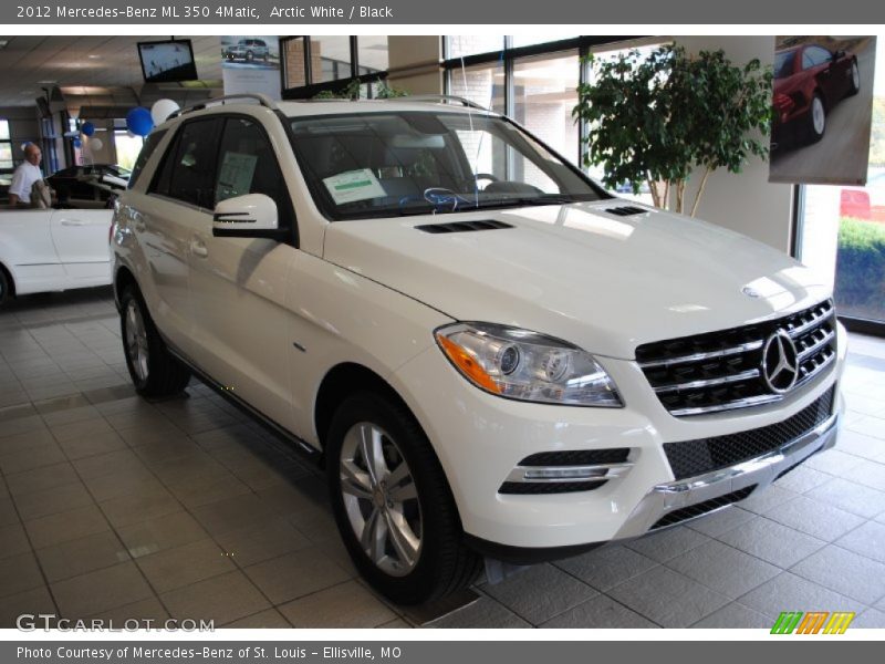 Arctic White / Black 2012 Mercedes-Benz ML 350 4Matic