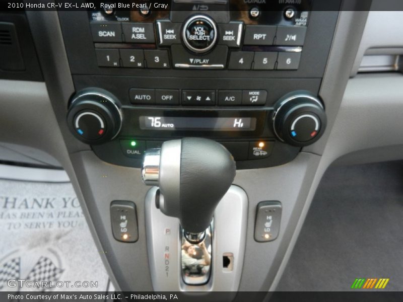 Royal Blue Pearl / Gray 2010 Honda CR-V EX-L AWD