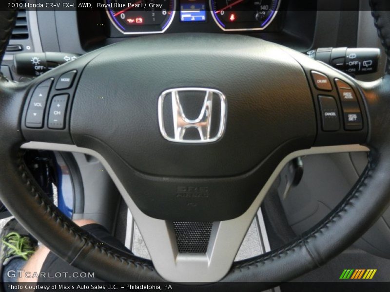Royal Blue Pearl / Gray 2010 Honda CR-V EX-L AWD