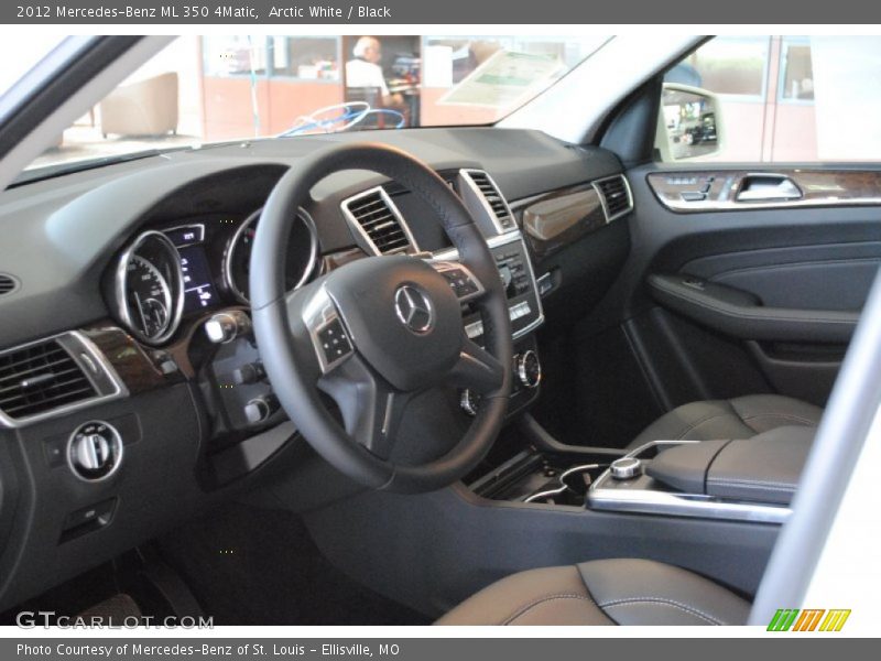 Arctic White / Black 2012 Mercedes-Benz ML 350 4Matic