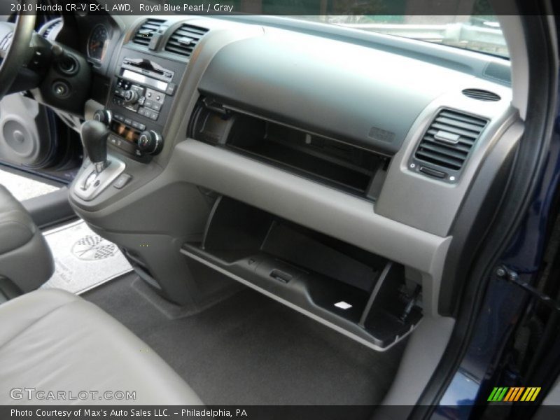 Royal Blue Pearl / Gray 2010 Honda CR-V EX-L AWD