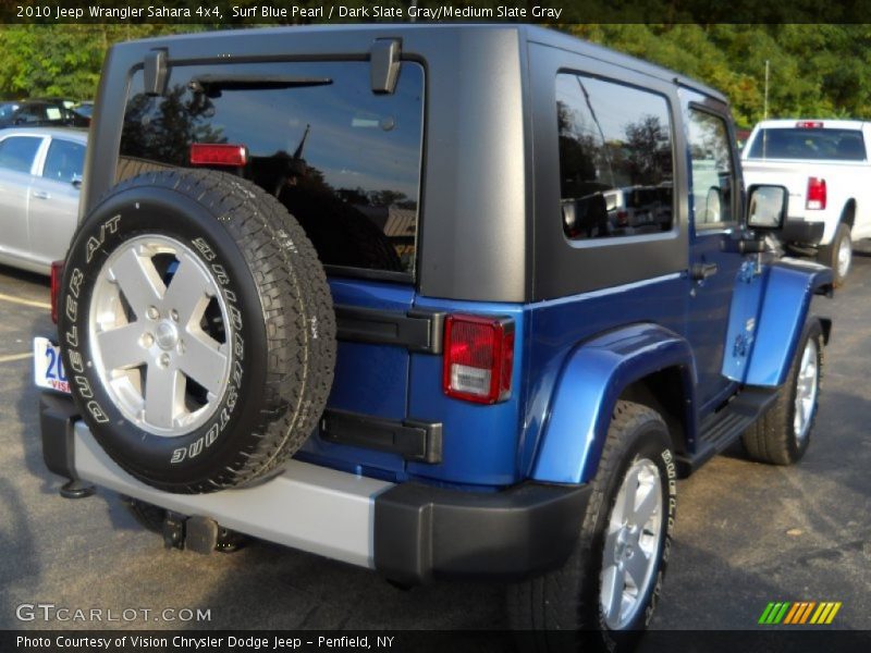 Surf Blue Pearl / Dark Slate Gray/Medium Slate Gray 2010 Jeep Wrangler Sahara 4x4