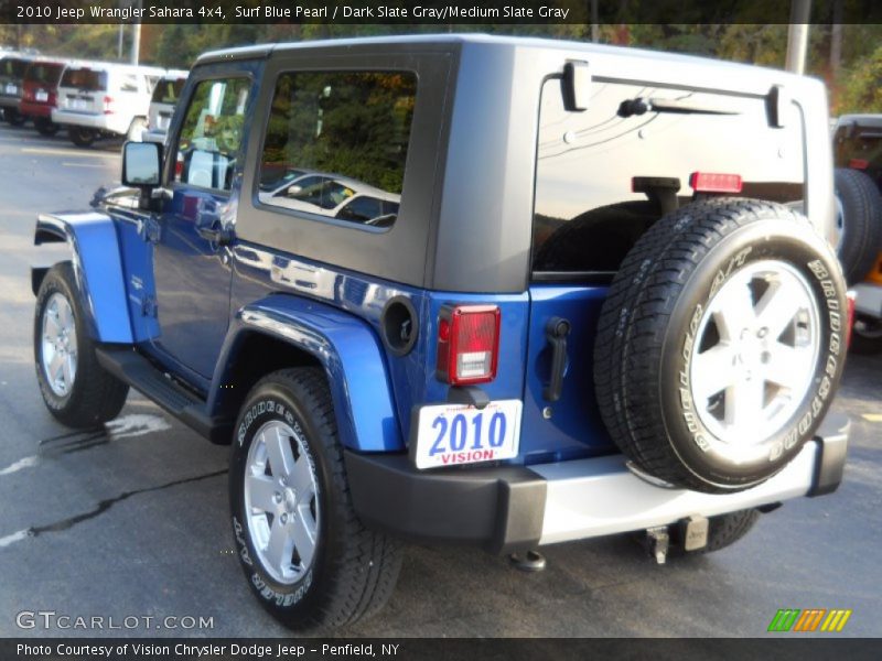 Surf Blue Pearl / Dark Slate Gray/Medium Slate Gray 2010 Jeep Wrangler Sahara 4x4